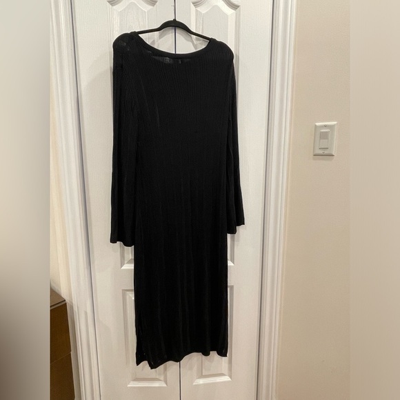 H&M Black Sheath Dress with Bell Sleeves for Cocktail size XL - Picture 3 of 5